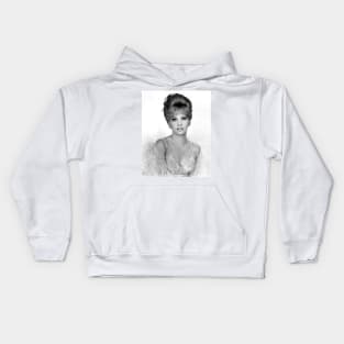 Gina Lollobrigida Black and White Photo Kids Hoodie